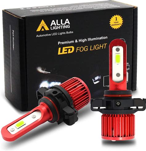 Alla Lighting 5200lm AL R PSX24W 2504 LED Fog Lights Bulbs Xtremely