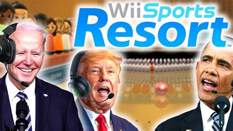 US Presidents Play 100 Pin Bowling In Wii Sports 2 YouTube