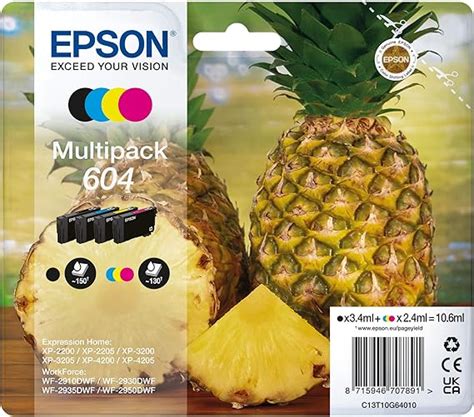 Epson Ananas Lot De Cartouches D Encre Couleurs Amazon Ca