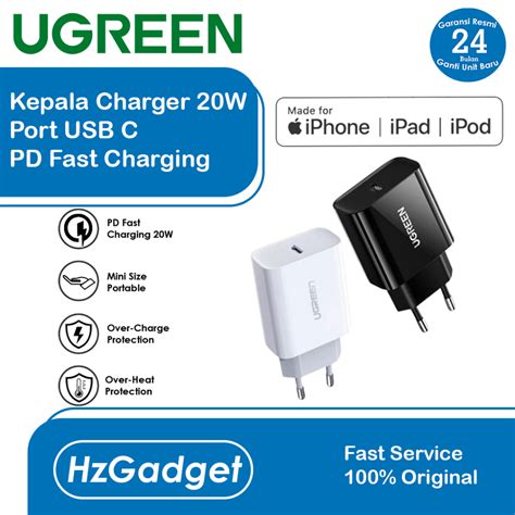 Jual Ugreen Kepala Charger Adapter W Pd Fast Charging Port Usb C