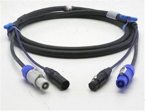 C Ble Dmx Power Compatible Powercon Xlr M Cable Hybride Combo