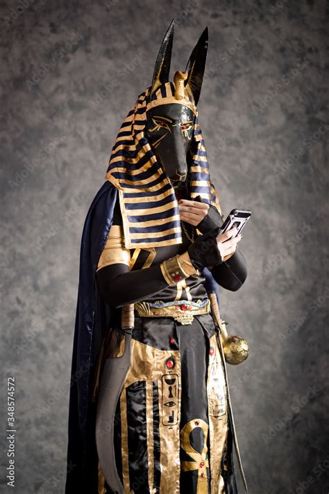 Cosplay Costume Egyptian God Anubis Stock Photo | Adobe Stock