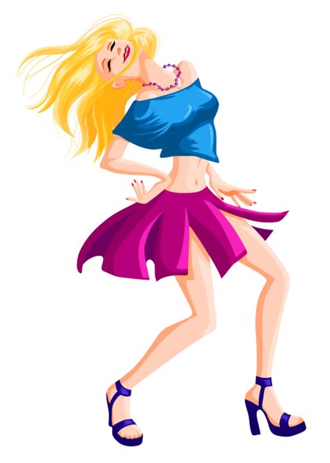 Girl Dancing Vector Png Free Download Png Mart