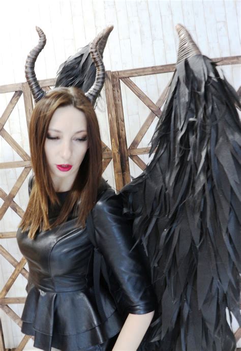 Black Angel Wings Costume For Carnivals Etsy