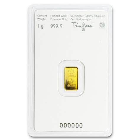 Gram Gold Kinebar Austrian Mint In Assay European Mint