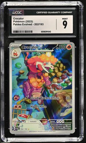 Crocalor Sv Paldea Evolved Holo Cgc Mint Ebay