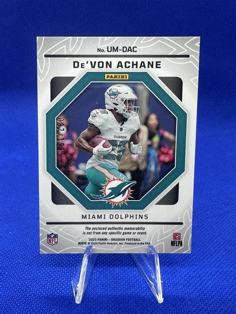 Panini Obsidian Devon Achane Rc Rookie Unbreakable Patch