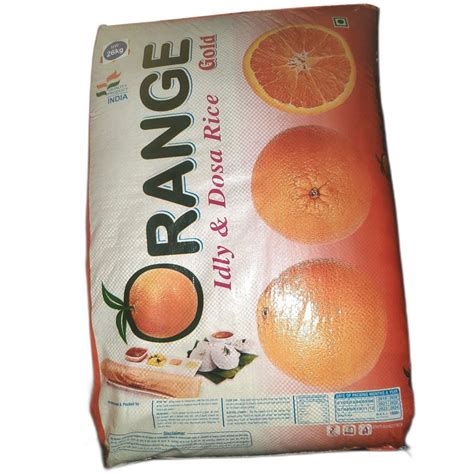 Orange Idly And Dosa Rice Packaging Type Pp Bag Packaging Size