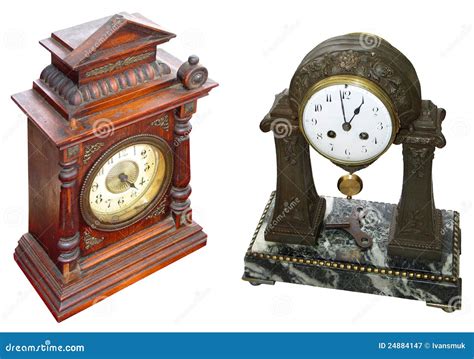 Antique Table Clocks Stock Image Image Of Mechanical 24884147