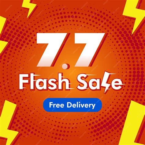 Premium Vector | 77 July flash sale template for shopping advertisement