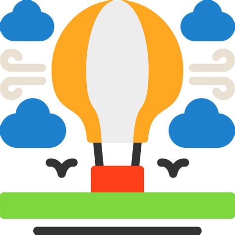 Hot Air Balloon Flat Icon 39467370 Vector Art At Vecteezy