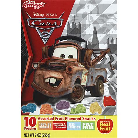 Kelloggs Disney Pixar Cars 2 Assorted Fruit Flavored Snacks 10 Ct