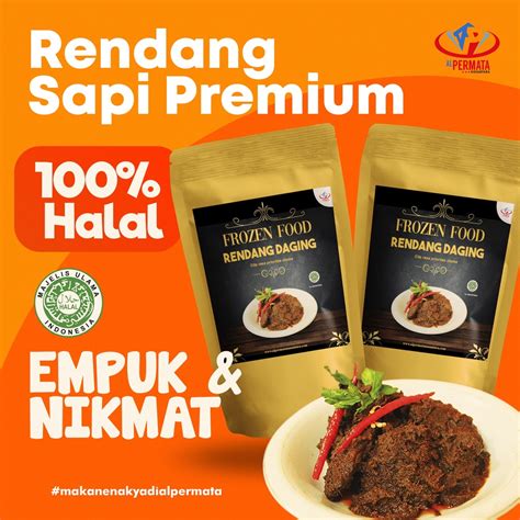 Jual RENDANG SAPI ASLI PADANG PREMIUM 250 Gram Halal Kemasan Vacum