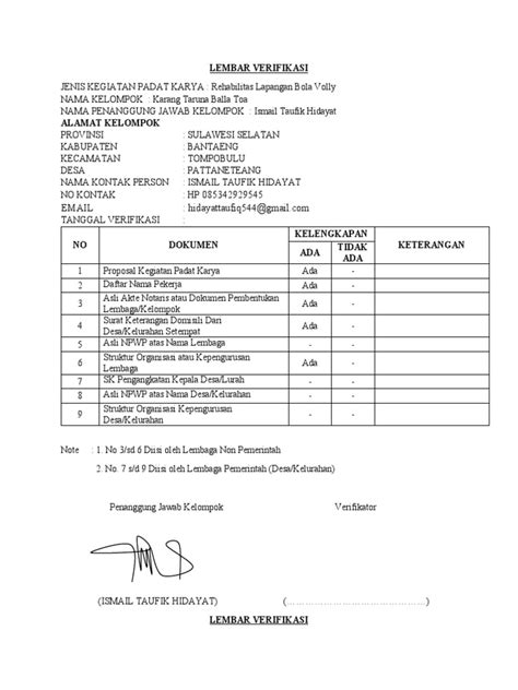 Lembar Verifikasi Pdf