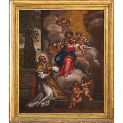 PIETRO DA CORTONA Cerchia Di Olio Su Tela Trionfante Benedetto