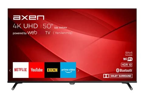 Axen N Ekran Frameless Ultra Hd K Webos Smart Tv Ax Fil