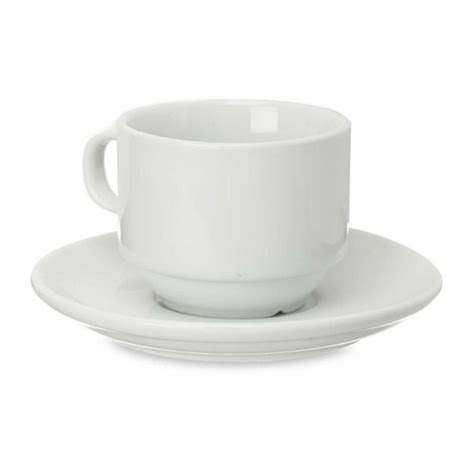 Taza Desayuno Con Plato Porcelana Ml