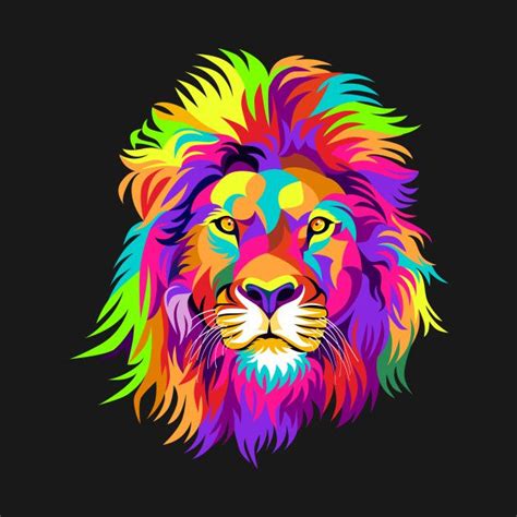 Colorful Lion Head Pop Art Poster By Cholik Hamka Displate Artofit