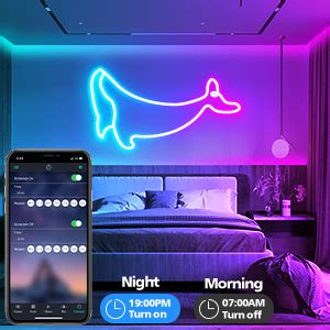 Ailbton Led Neon Rope Lights Ft Flexible Control With App Remote