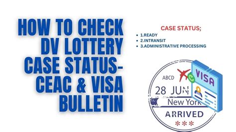 How To Check Dv Lottery Case Status On Ceac Visa Bulletin Youtube