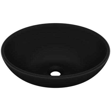 Lavabo Ovale De Luxe Noir Mat X Cm C Ramique