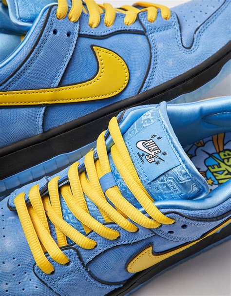 Nike Sb X Powerpuff Girls Bubbles Dunk Low Pro Qs Skate Shoes Blue