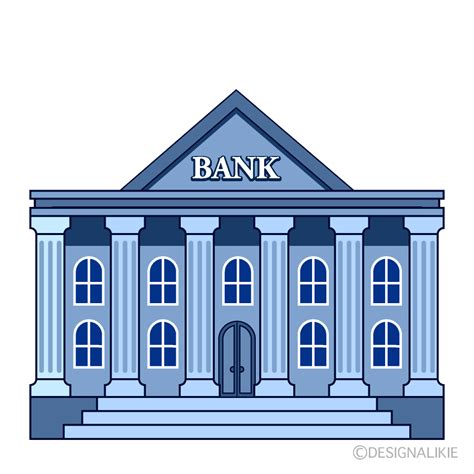 Big Blue Bank Clip Art Free Png Image｜illustoon