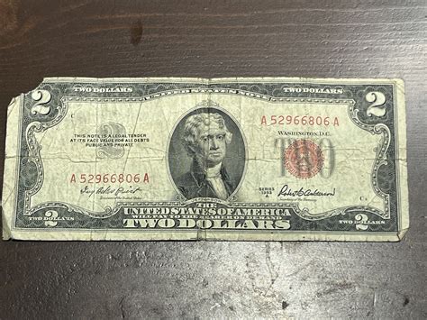 This guide explains how to identify a two dollar bill 1953 red seal 1