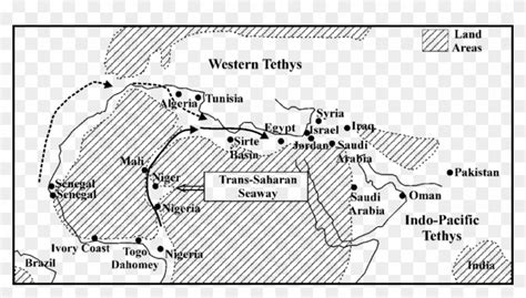 Paleogeographic Map Of North Africa And The Middle Middle East During