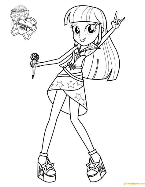 Twilight Sparkle Sings Coloring Page Free Printable Coloring Pages