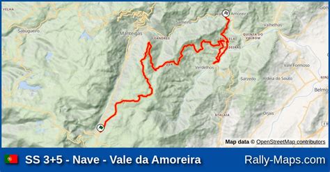 SS 3+5 - Nave - Vale da Amoreira stage map | Rally Serra da Estrela ...