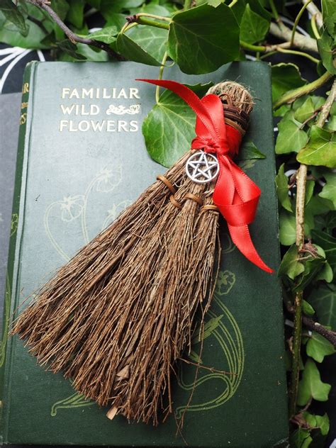 Small Cinnamon Broom Or Besom With Pentagram Yule Ornament Pagan Wicca