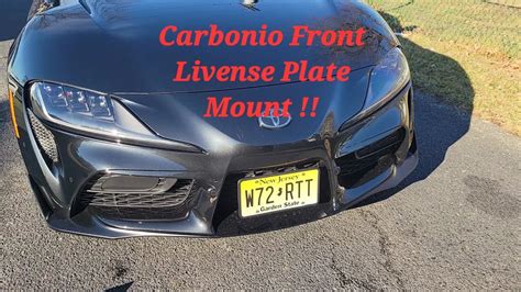 2023 Toyota Supra 2 0 Carbonio Front License Plate Mount YouTube