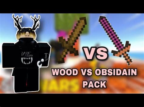 Roblox Skywars God Gameplay Wood Vs Obsidian Pack Youtube