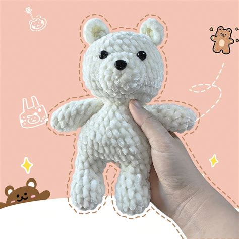 Lindo Kit De Crochet De Oso Blanco Adecuado Para Principiantes