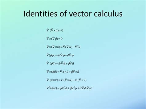 Ppt Saturday Sept 19th Vector Calculus Powerpoint Presentation Free