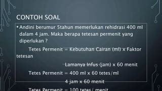 Cara Menghitung Pemberian Cairan Infus Ppt