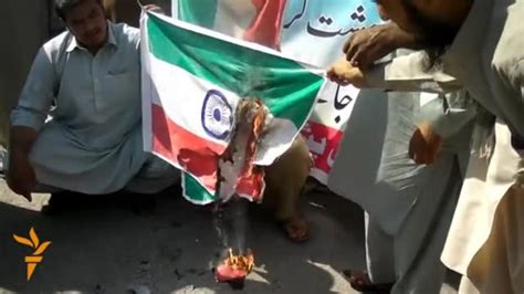 Pakistanis Burn Indian Flag After Border Shooting