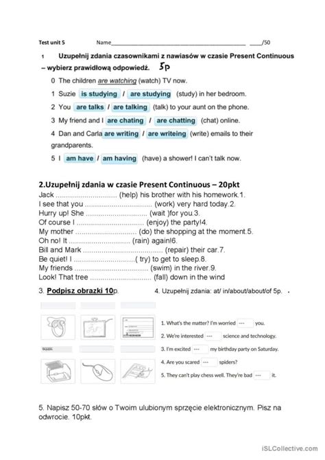 Liveworksheets English Class A1 Unit 1