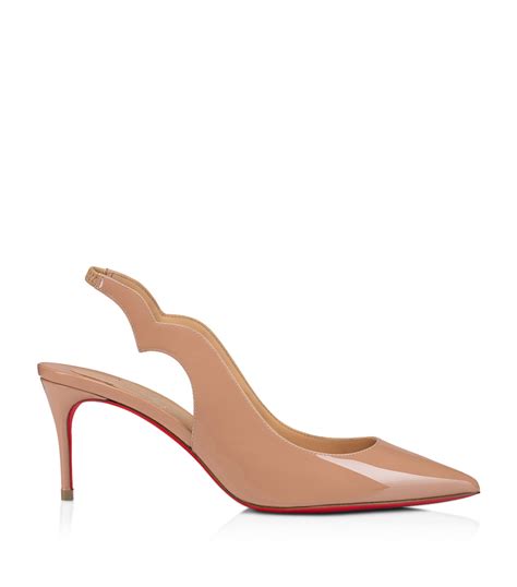 Christian Louboutin Hot Chick Patent Leather Slingback Pumps 70 In Pink Lyst