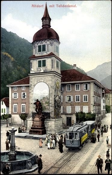 Ansichtskarte Postkarte Altdorf Kanton Uri Ort Mit Tell Akpool De