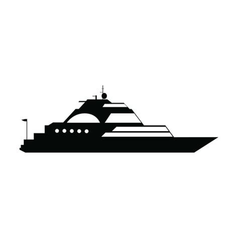 Luxury Sailing Yacht Ship Silhouette Transparent Png And Svg Vector File