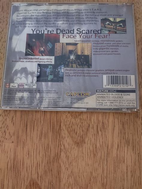 Resident Evil Sony PlayStation 1 1996 13388210107 EBay