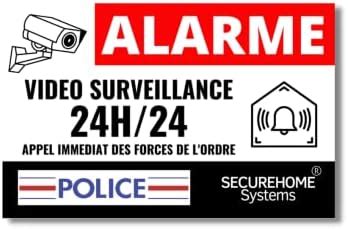 SecureHome Systems Lot De 8 Autocollants Fond Effet Alu Dissuasifs