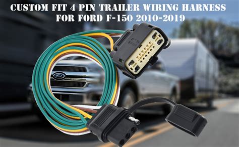 Oyviny Vehicle Side Custom 4 Way Trailer Wiring Harness For 2010 2019 Ford F 150 5