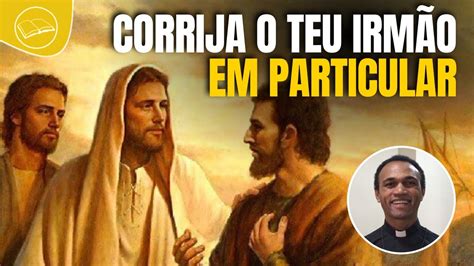 Se teu irmão pecar contra ti vai corrigi lo Jesus aconselha seus