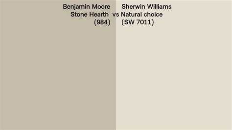 Benjamin Moore Stone Hearth 984 Vs Sherwin Williams Natural Choice Sw 7011 Side By Side