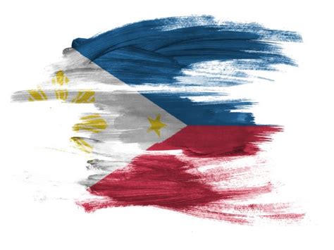 Philippine Flag On White Background Stock Photo Olesha