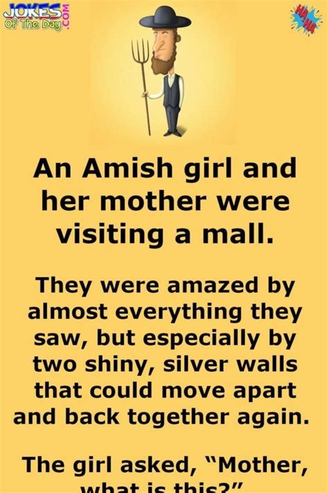 Silly Joke: The Amish Family Visit A Mall | Jokes, Silly jokes, Funny ...