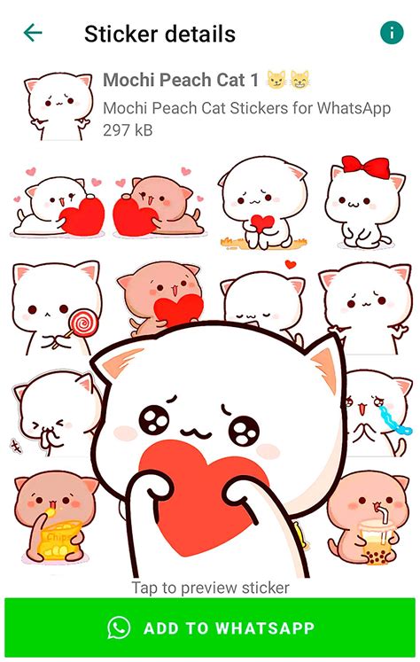 Mochi Peach Cat Stickers APK für Android herunterladen